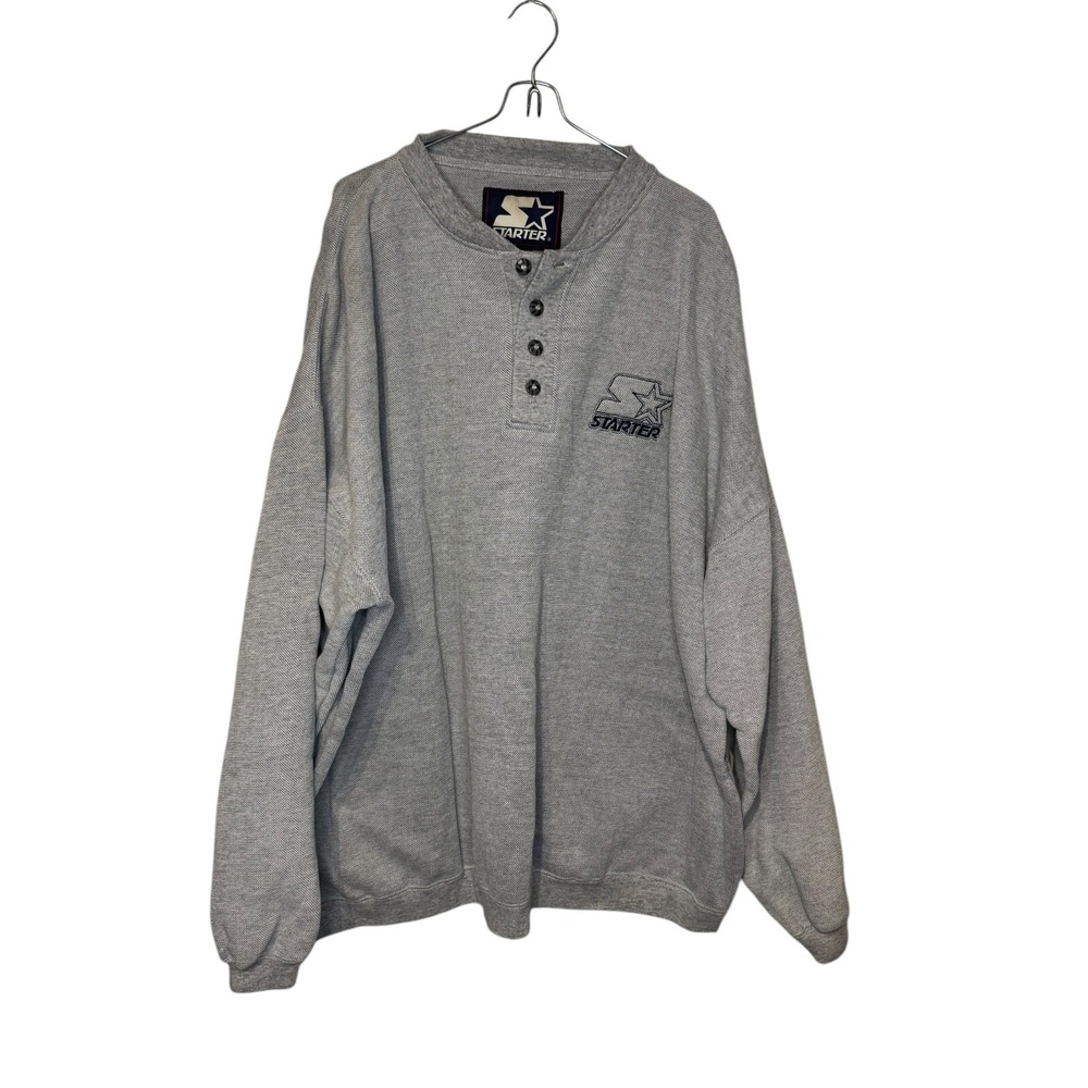 Starter Men Sweatshirt Vintage 90's Heavyweight Henley Pullover Oversized XXL